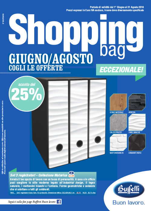 Shopping Bag Buffetti - Giugno/Agosto 2016